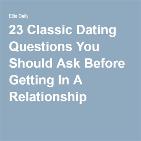 classic dating advice
